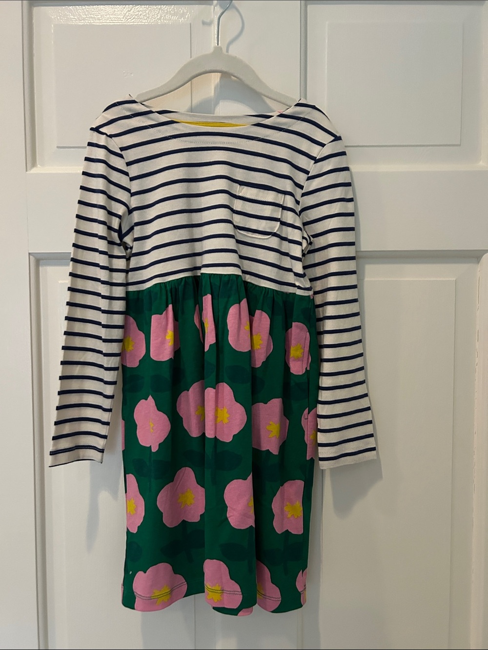 NWT mini Boden Floral and Striped Dress